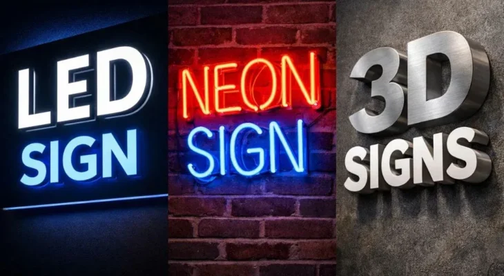 LED vs Neon vs 3D Signboards: Which One’s Best for Your Business in Dubai?